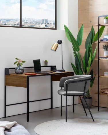 Обеденный стул La Forma (ex Julia Grup) Runnie (Серый/ Сталь,Фанера,Пена,Металл)