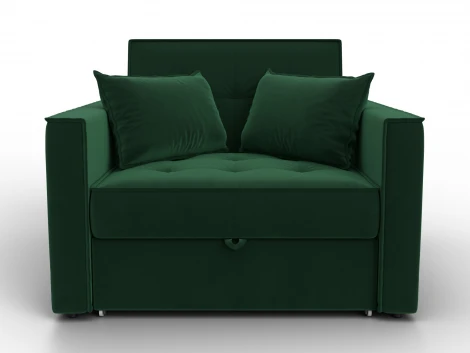 Кресло-кровать Лига-104 (80) (ЛДСП,Брус,Фанера,Велюр/Зеленый) Лига Диванов 134854