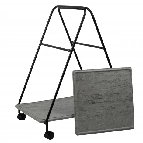 Стол сервировочный Милн черный/серый шпат Mebelik 008693