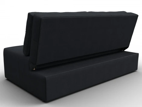 Диван прямой Лига-107 (160) (ЛДСП,Брус,Фанера,Замша/Темно-серый) Лига Диванов 134936