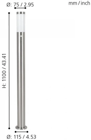 Наземный фонарь Eglo Helsinki 83281 (220V, датчик движения, сенсорный выключатель, IP44)