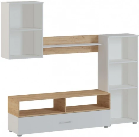 Готовая гостиная Алваро (Алваро белая / дуб золотой) Woodville арт.398915