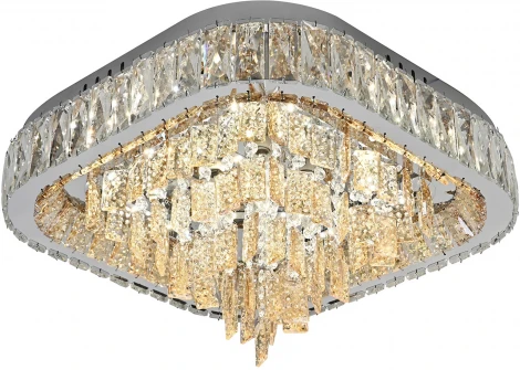 Потолочная люстра Escada Passion 10232/SG LED 72Вт, MP3 Bluetooth, металл/хрусталь, хром (220V, пульт управления)