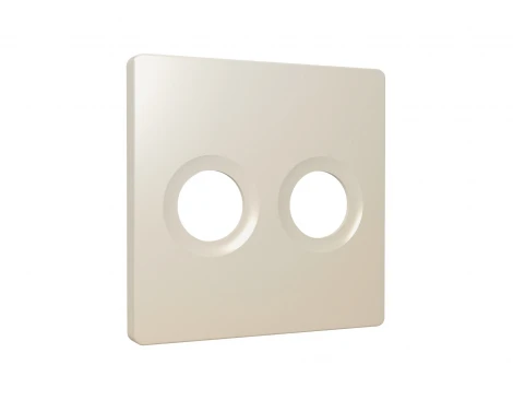 Лицевая панель для двойной ТВ-розетки (бежевый матовый) Ambrella Volt QUANT AP3333