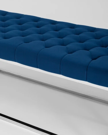 Банкетка Stool Group ИНСИГНИЯ велюр синий сталь серебро УТ000001484