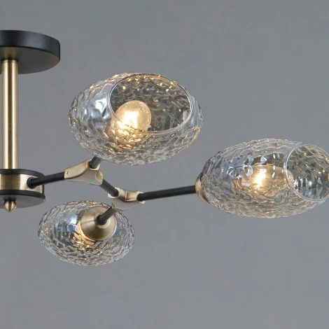 Потолочная люстра на штанге ILLUMICO IL0272-6CSQ-25 BK AB TRENTO (220V)