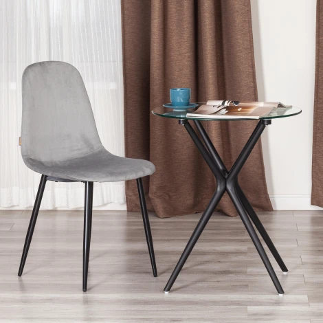 Обеденный стул Tetchair BREEZE (Велюр,Металл /Серый)