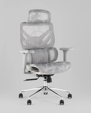 Кресло офисное TopChairs Structo серая сетка Stool Group УТ000042056