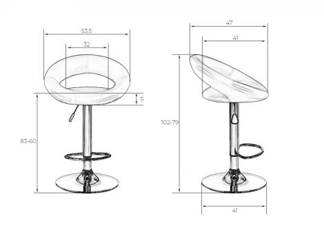 Стул барный MIRA (кремовый)