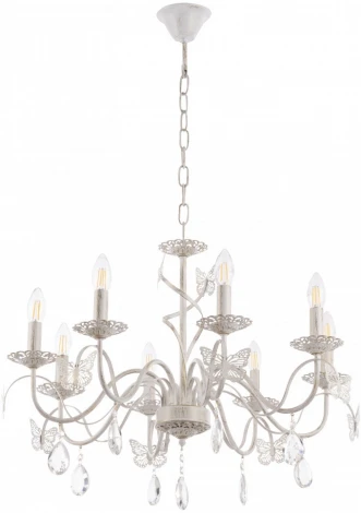 Подвесная люстра Arte Milano AM346179 346179/8 WT+G (220V, подвески, на цепи, подсвечник, свеча)