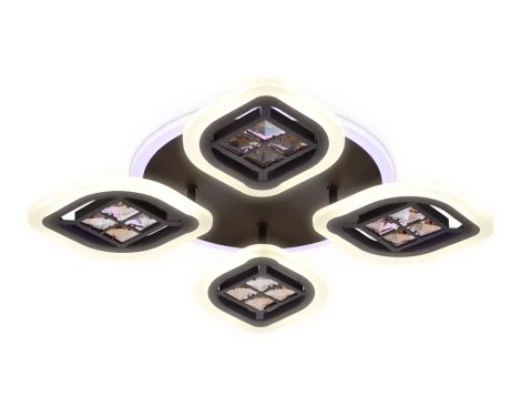 Потолочная люстра Ambrella Acrylica Ice FA281 (регулировка яркости, LED, 220V, пульт управления, управление смартфоном, умный дом - PC.Lamper, цветы)