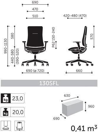 Кресло Violle 130SFL Profim Натуральная кожа S-10