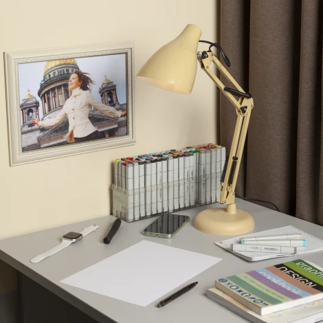 Офисная настольная лампа ЭРА N-123-Е27-40W-BG (220V, выключатель)