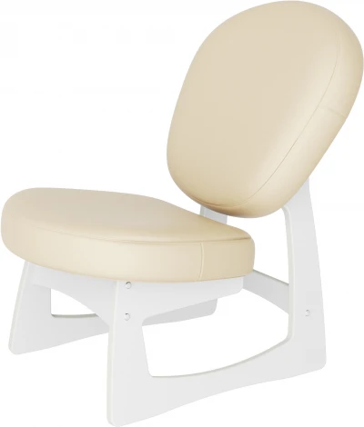 Кресло для отдыха Смарт G Силуэт экокожа Ева 2, каркас молочный дуб от фабрики Mebelik