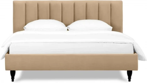 Кровать Queen II Sofia L 1600 ОГОГО (арт.577444), (Ткань/Светло-коричневый)