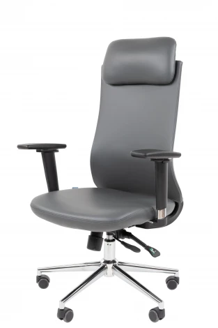 Офисное кресло Chairman 500LUX Россия экокожа cерый 7184505