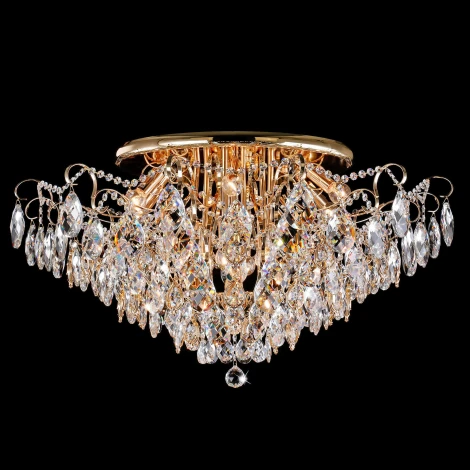 Потолочная люстра Eurosvet Crystal 10081/12 золото / прозрачный хрусталь