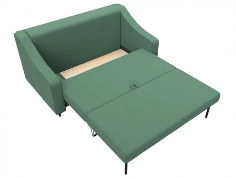 Диван прямой Лига-071 (ЛДСП,Брус,Фанера/Дерево/Рогожка/Зеленый) Лига Диванов 129654