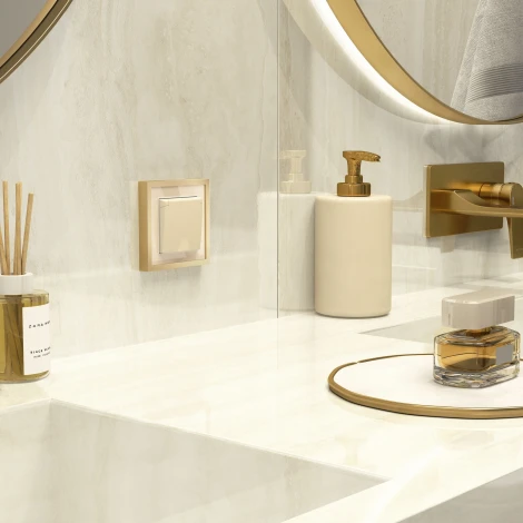 Рамка на 1 пост Baguette (айвори/латунь) Werkel W0012851 (a060233)