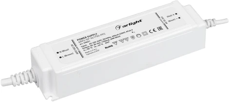 Блок питания ARPJ-SP-341750-PFC (60W, 20-34V, 1.75A) (Arlight, IP67 Пластик, 5 лет) 038621