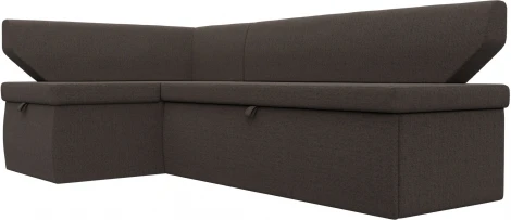 Диван кухонный угловой Омура левый угол (Коричневый/Рогожка) Лига Диванов арт.125896L