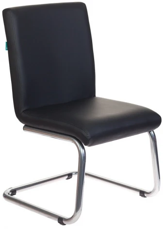 Кресло Бюрократ CH-250-V черный эко.кожа полозья металл хром