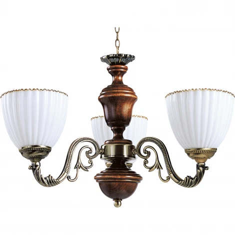 Подвесная люстра N-Light 853 853-03-03 красное дерево+бронза