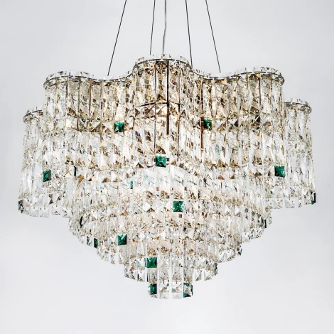 Подвесная люстра хрустальная Modelux MODELUX ML.2315.12 GD