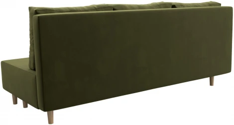 Диван прямой Лига-033 (Зеленый/Микровельвет) Лига Диванов арт.121081