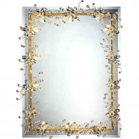 Зеркало с подсветкой N-Light 62325 06 2325 0381 14 gold+ white crystal Asfour