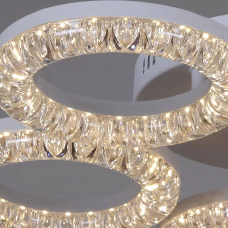 Потолочная люстра светодиодная на штанге с пультом регулировкой цветовой температуры, яркости и ночным режимом Reluce 09847-0.3-05A WH