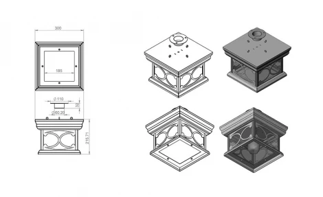 Потолочный светильник уличный Русские фонари Варна 370-01/bbc-11 (220V, ковка, IP54)