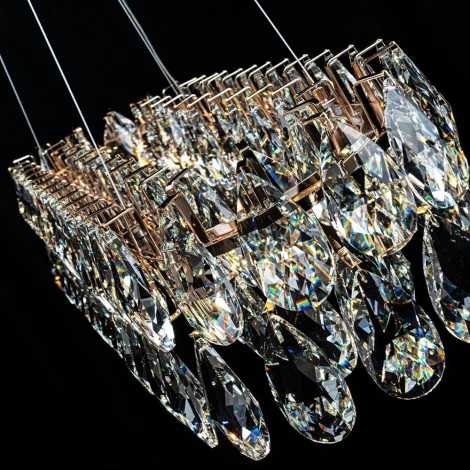 Подвесная люстра светодиодная хрустальная с регулировкой цветовой температуры Modelux MODELUX ML.6901.900.300P GD