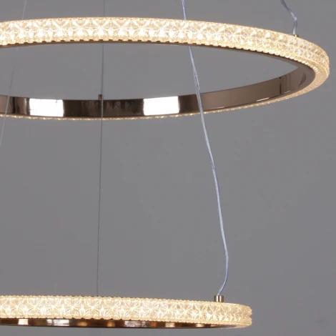 Подвесной светильник светодиодный с пультом с регулировкой цветовой температуры, яркости и ночным режимом Reluce 87090-0.4-02 BK+FG