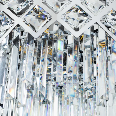 Подвесная люстра каскадная Arte Lamp Wezen A1006SP-10CC (220V, хрусталь, на тросе)