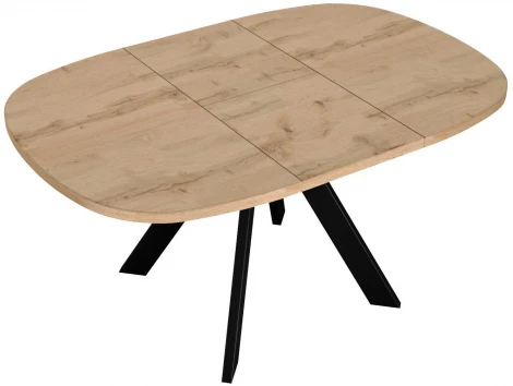 Стол DikLine B110 Дуб галифакс,опоры черные