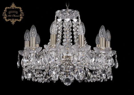 Подвесная люстра Art Classic 11.11 11.11.10.165.Br.Sp (220V, хрусталь, на цепи, подсвечник, свеча)
