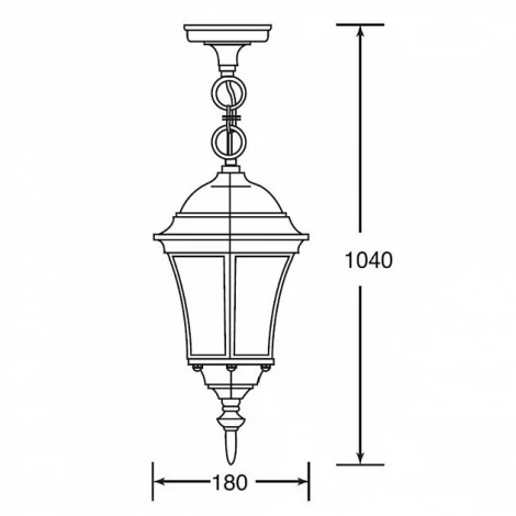 Уличный светильник подвесной Oasis Light 91305S Gb