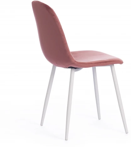 Стул BREEZE (mod. 4724) / 1 шт. в упаковке (Вельвет,Металл /Коралловый,Белый)