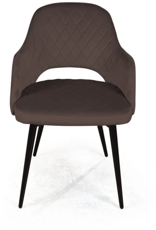 Стул William с подлокотниками ромб, бархат антрацит 14/ черный конус Top Concept custom 74730