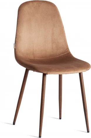 Стул BREEZE (mod. JSC-58) (Велюр,Металл  /Темно-коричневый,Орех)