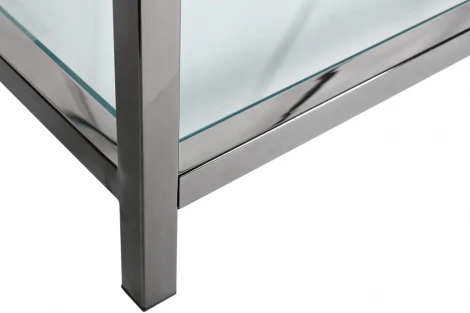 GY-SH8711BL Стеллаж стекло прозр/темн.хром 80*35*180см Garda Decor