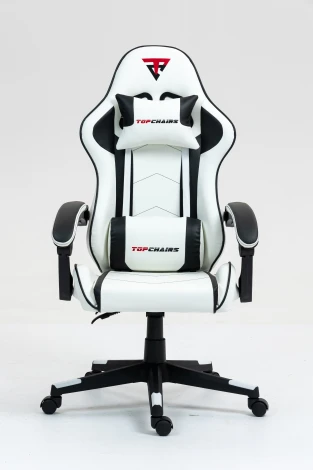 Кресло спортивное TopChairs Shadow бело-черный арт.УТ000039462