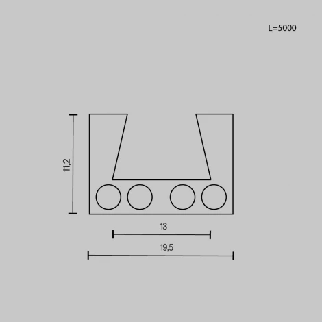 Шинопровод гибкий 5м Elasity черный Maytoni Busbar trunkings Elasity TRX160-115B (48V)