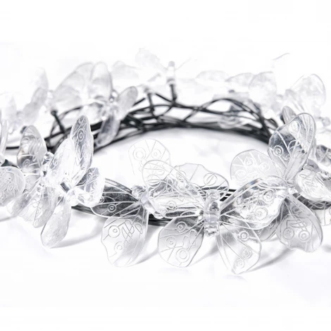 Садовая гирлянда на солнечной батарее "Бабочки", 20 светодиодов, разноцветный свет, 1*АА Ni-Mh аккумулятор в/к. IP44 Uniel USL-S-129/PT4000 BUTTERFLIES