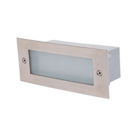 Светильник встраиваемый в стену уличный светодиодный Horoz Sedef, 1 лампа, никель с белым