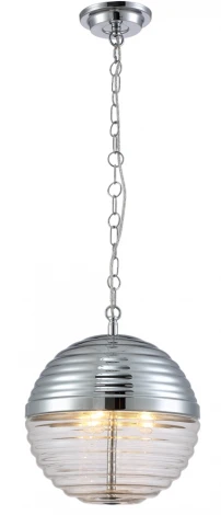 Подвесной светильник Crystal Lux Alberto SP3 CHROME/TRANSPARENTE (220V, на цепи, шар)