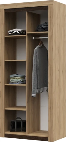 Шкаф Woodville Паулина ШК 701 венге / дуб крафт золото 547889