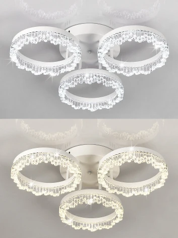 Потолочная люстра светодиодная Natali Kovaltseva Day LED LAMPS 81483 (регулировка яркости, 220V, пульт управления, кольцо)