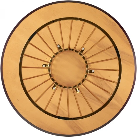 Стол Bradex Home Liverpool диам.110см, шпон орех лучевой набор, с золотистыми ножками (RF 0518)